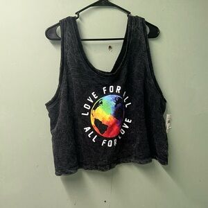 Love for all, all for love crop top
